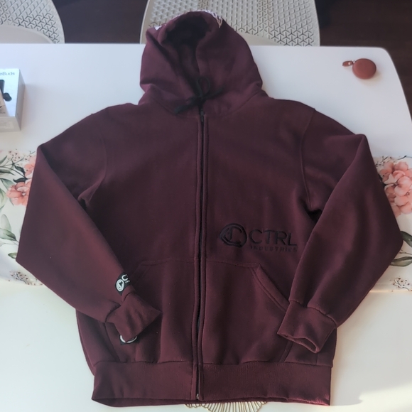 CTRL Industries Maroon Hoodie - Picture 1 of 7